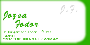 jozsa fodor business card
